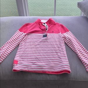 Pink and white pullover